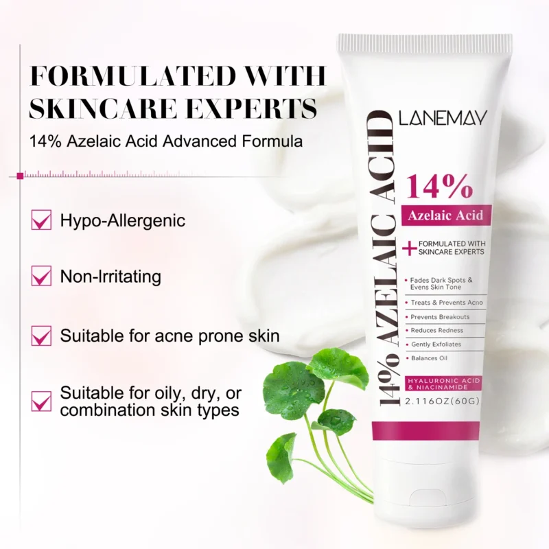 14-azelaic-acid-face-cream-acne-treatment-spu1017407977448-1 14% Azelaic Acid Face Cream for Acne Treatment & Dark Spot Removal, LANEMAY 60g Gentle Brightening & Oil Control Moisturizer