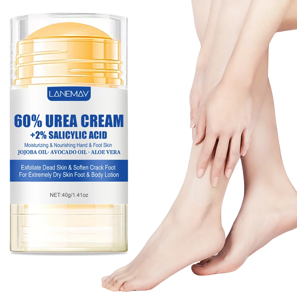 60% Urea Foot Cream for Cracked Heels, LANEMAY Intensive Moisturizing Foot Balm with 2% Salicylic Acid for Dry Skin & Calluses