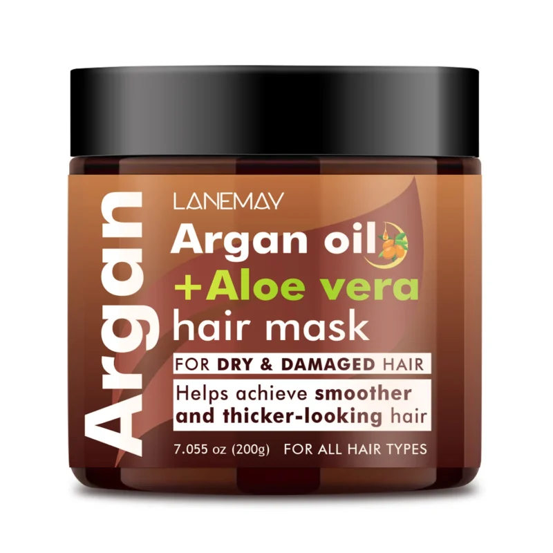 Argan Oil Hair Mask Deep Conditioning Treatment with Aloe Vera for Dry & Damaged Hair - Smooths, Strengthens & Hydrates (200g)