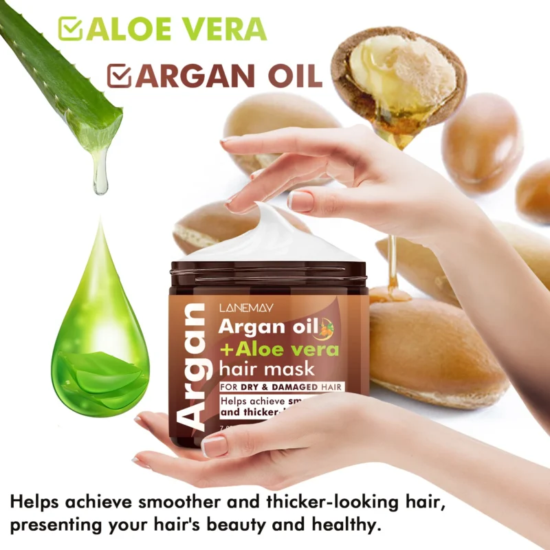 Argan Oil Aloe Vera Hair Mask Repair Treatment Spu913992248591 3