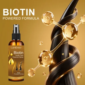Biotin Scalp Care Essence Spray for Hair Growth and Thickening - LANEMAY 100ml Anti-Hair Loss Formula