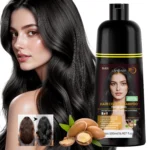 Black Hair Shampoo for Women LANEMAY 100% Gray Coverage with Keratin & Argan Oil 500ml
