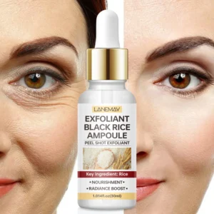 Black Rice Exfoliating Ampoule Serum Nourishing & Brightening Gentle Peel Shot 30ml