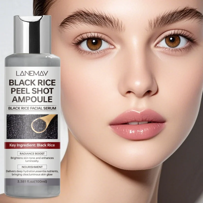 Black Rice Facial Serum LANEMAY Rejuvenating Ampoule for Skin Brightening & Deep Hydration (100ml)