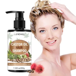Castor Oil Shampoo for Hair Growth and Strengthening - LANEMAY Herbal Moisturizing Formula 200g