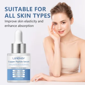 Copper Peptide Serum LANEMAY Anti-Aging Face Essence with 6% Peptide Complex & EGF for Deep Hydration, 30ml