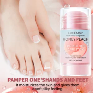 Cracked Heel Care Stick LANEMAY Honey Peach Foot Moisturizing Balm for Dry Skin 40g