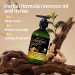 Ginseng Collagen Shampoo Revitalizing Hair Root Cleanser with Keratin & Herbal Extracts 300ml