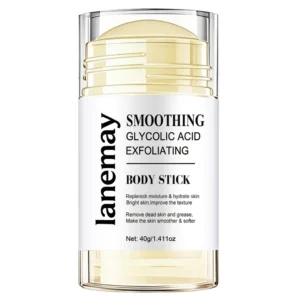 Glycolic Acid Exfoliating Body Stick by LANEMAY for Smooth Skin and Pore Cleansing (40g)