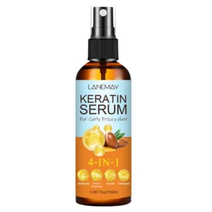 Keratin Hair Serum Spray for Frizz Control & Smooth Shine - LANEMAY 4-in-1 Moisturizing Formula (100ml)