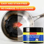 Stainless Steel Cleaning Paste - LAMSISI Metal Repair & Rust Remover, Non-Scratch Polishing Cream for Cookware & Appliances (120g)