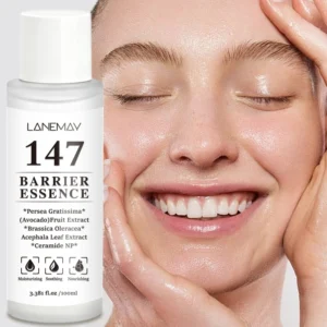 Barrier Essence Repair Serum 100ml - LANEMAY 147 Plant Formula with Avocado, Kale & Ceramide NP - Soothing Hydration for Sensitive Skin
