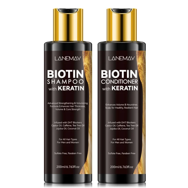 lanemay-biotin-keratin-shampoo-conditioner-set-spu1003080916850-1 Biotin & Keratin Shampoo and Conditioner Set - LANEMAY Volumizing Hair Growth Treatment with DHT Blockers & Natural Oils (200ml x 2)