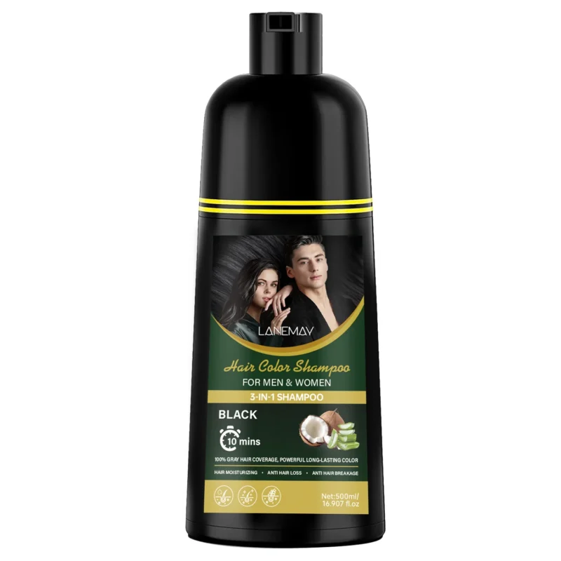 Lanemay Black Hair Dye Shampoo 3 In 1 500ml Spu1002092303034 4