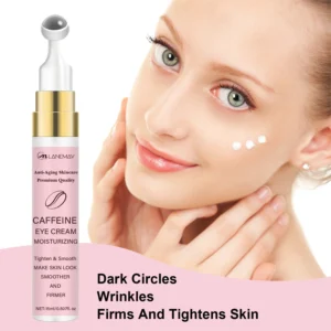 Caffeine Eye Cream Roller - LANEMAY Anti-Aging Under Eye Serum for Dark Circles & Wrinkles (15ml)