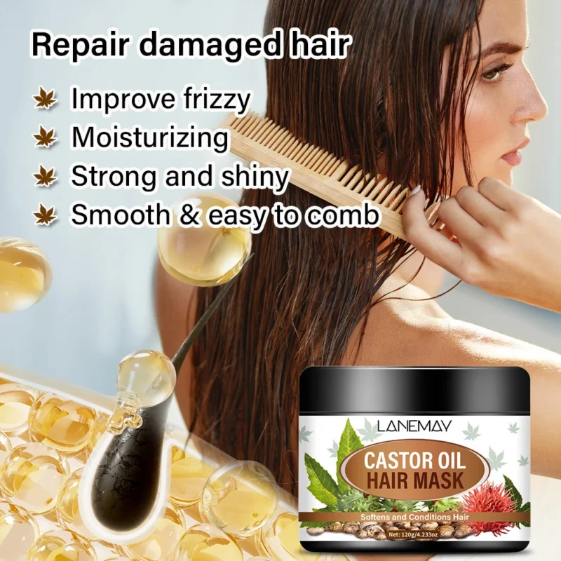 Lanemay Castor Oil Hair Mask Deep Repair Conditioner Spu1012372778291 2