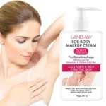 Collagen Milk Body Whitening Cream - LANEMAY Instant Brightening & Firming Lotion for Underarms, Knees & Sensitive Areas - Body Makeup - 150g