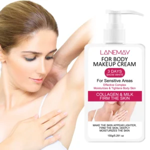 Collagen Milk Body Whitening Cream - LANEMAY Instant Brightening & Firming Lotion for Underarms, Knees & Sensitive Areas - Body Makeup - 150g