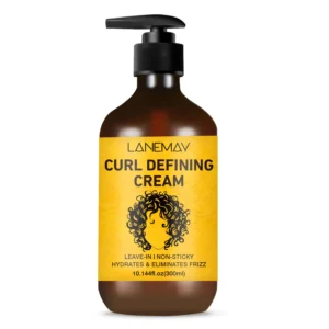 LANEMAY Curl Defining Cream 300ml - Leave-In Hair Moisturizer for Frizz Control & Shine - Argan & Coconut Oil Formula