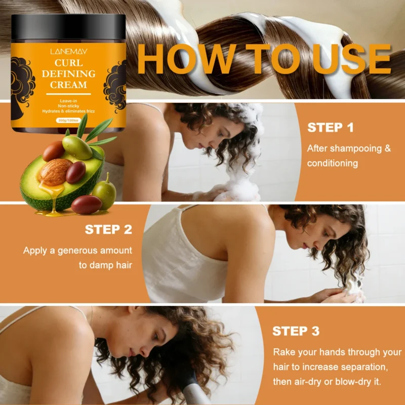 Lanemay Curl Defining Cream Leave In 200g Spu1018597733597 3