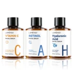 Facial Serum Set for Anti-Aging & Brightening - Vitamin C, Retinol, and Hyaluronic Acid CAH Trio (50ml x 3)