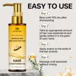 LANEMAY Hair Essential Oil for Frizzy Dry Hair Smoothing & Glossy Shine 120ml