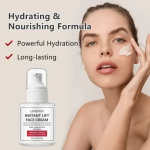 Instant Lift Face Cream with Hyaluronic Acid & Shea Butter - Anti-Aging Firming Moisturizer (50ml)