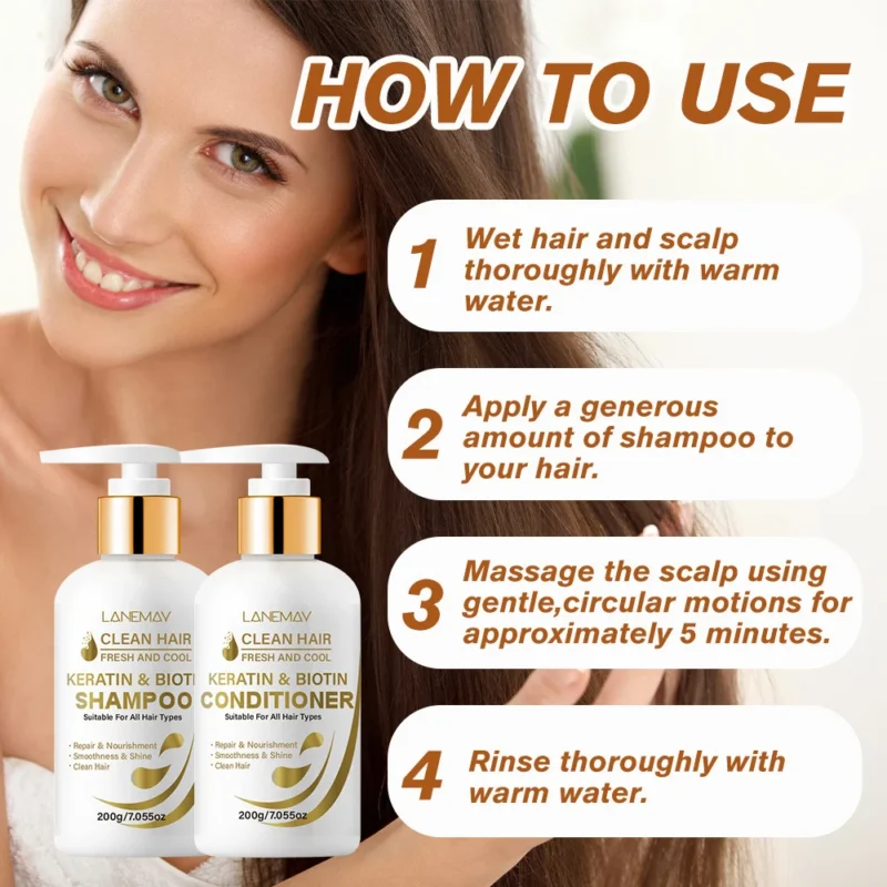 Lanemay Keratin Biotin Shampoo Conditioner Set Spu1010239975451 3