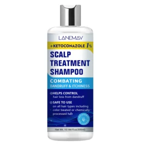 Dandruff Shampoo and Scalp Treatment LANEMAY 1% Ketoconazole for Itch Relief & Seborrheic Dermatitis 300ml