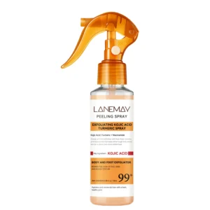 Kojic Acid Exfoliating Spray - LANEMAY Turmeric & Niacinamide Body Peeling Mist for Rough Skin & Feet (100ml)