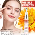 Eye Cream Moisturizing Essence for Under Eye Care - LANEMAY 15ml Repairing & Elasticizing Eye Serum with Roller Applicator