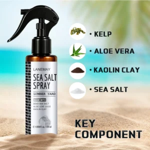 Sea Salt Spray for Men Hair Styling Volumizing Texturizer with Dead Sea Salt & Aloe Vera 120ml