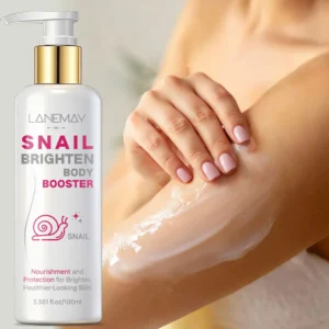 Snail Brightening Body Booster Lotion - LANEMAY Nourishing Moisturizer with Hyaluronic Acid for Face & Body (100ml)