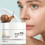 Snail Mucin Face Cream with Hyaluronic Acid - LANEMAY 99% Essence Moisturizer for Hydrating, Smoothing & Firming (50g)