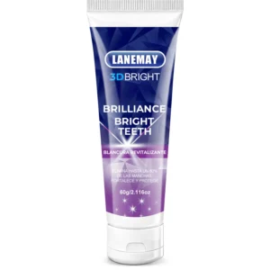 LANEMAY Teeth Whitening Toothpaste 3D Bright Brilliance for Sensitive Teeth & Stain Removal 60g