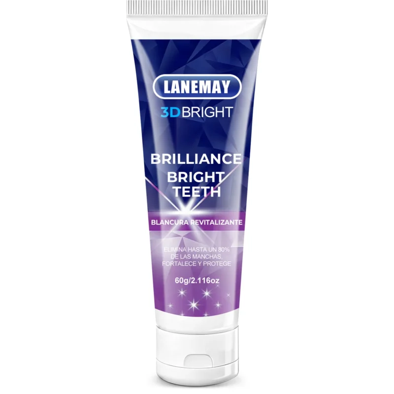LANEMAY Teeth Whitening Toothpaste 3D Bright Brilliance for Sensitive Teeth & Stain Removal 60g