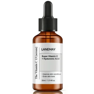 LANEMAY Vitamin E & Hyaluronic Acid Serum with 13% Vitamin C for Brightening & Hydration - 30ml