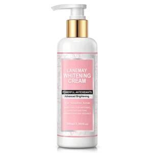 Whitening Cream for Sensitive Areas - LANEMAY Advanced Brightening Lotion with Niacinamide & Vitamin C for Underarms, Knees & Elbows (100ml)