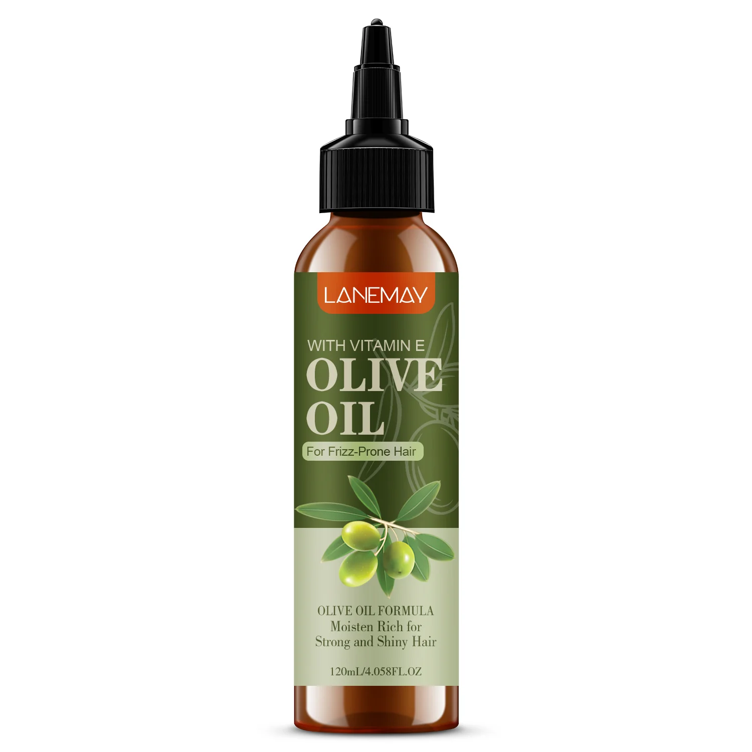 Olive Oil Hair Essential Oil for Frizz Control - LANEMAY Smoothing & Moisturizing Hair Serum 120ml