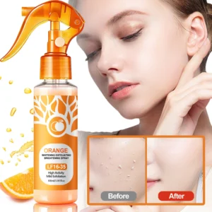 Orange Exfoliating Brightening Spray - LANEMAY Gentle Peeling & Whitening Mist for Face and Body 100ml