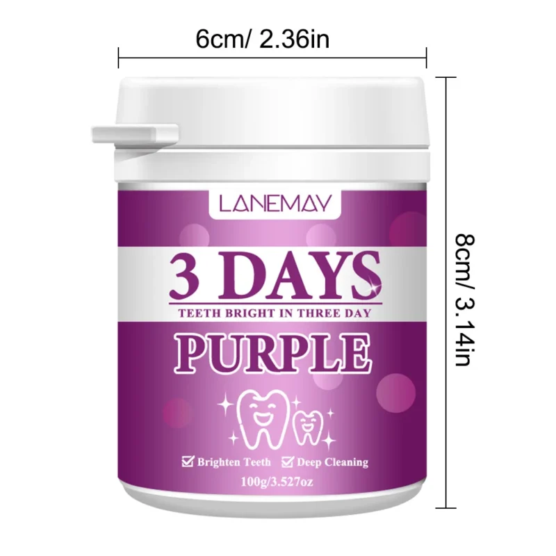 Purple Tooth Powder Whitening Cleaning Spu828587132634 4