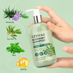 Rosemary Shampoo Biotin Infused - Volumizing Tea Tree & Mint Formula for Oily Scalp & Dandruff Control (350ml)