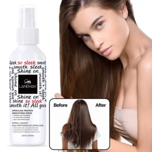 Spirulina Protein Smoothing Spray for 24-Hour Frizz Control & 450°F Heat Protection - 100ml