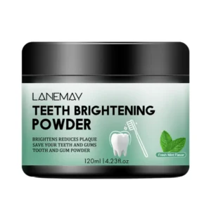 Teeth Brightening Powder Lanemay Xylitol Mint Purple Tooth Powder for Stain Removal and Fresh Breath (120ml)