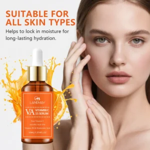 Vitamin C Serum for Face LANEMAY 15% Pure Ascorbic Acid with Vitamin B5 & Hyaluronic Acid 30ml