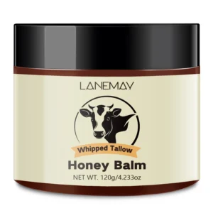 Whipped Tallow Honey Balm for Face & Body Deep Moisturizing Grass-fed Beef Tallow 120g